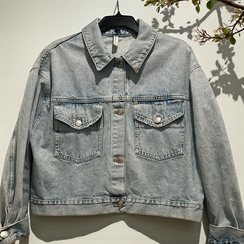 Light Blue Denim Jacket - Womens Casual Jean Coat